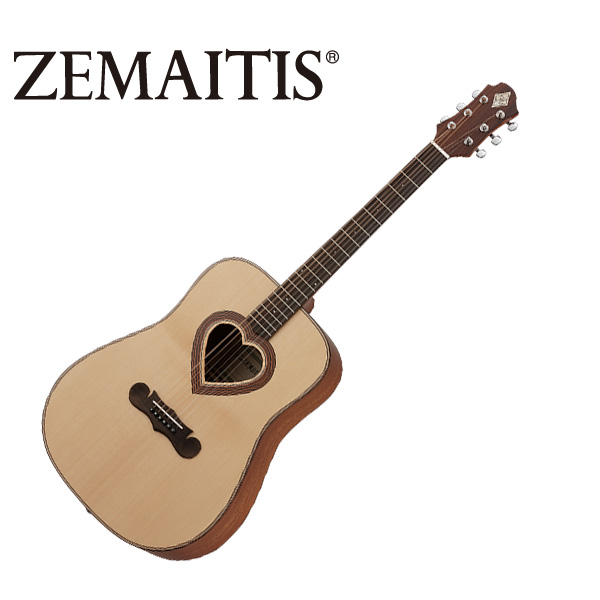 Zemaitis ハート型　エレアコ　ZAD-100-E chay ケース付き