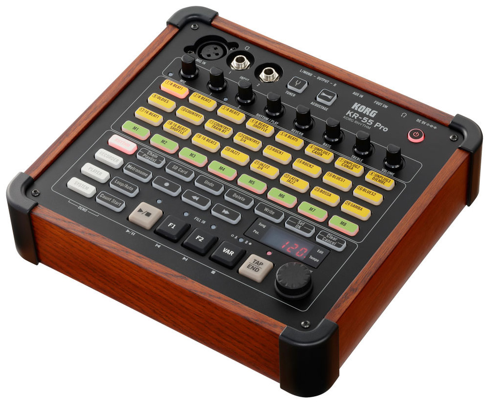 KORG：多機能型リズムマシン「KR-55 Pro」ミキサー/レコーダー機能も 