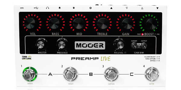 MOOER(ムーアー) / Preamp Live - マルチプリアンプ - 《ギターエフェクター》　7月27日(金)発売予定