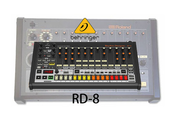 BEHRINGER（ベリンガー）ドラムマシンTR-808のクローン「RD-8」を発売 