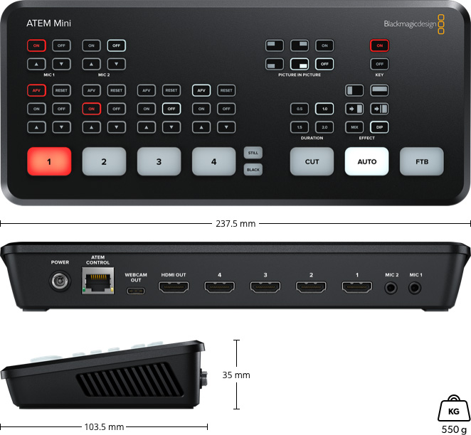 Blackmagic Design取り扱い開始!!ライブ配信に革命!!新製品「ATEM Mini