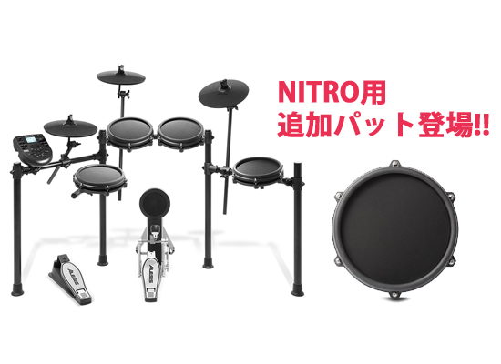 ALESIS NITRO MESH KIT 電子ドラム 追加パッド付属 打楽器 楽器/器材