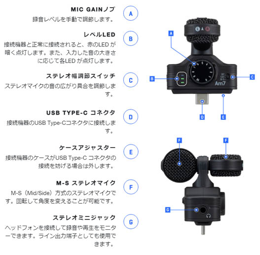 zoomから、ついに「Am7」Android用高音質マイク登場!! | DJ機材/PCDJ