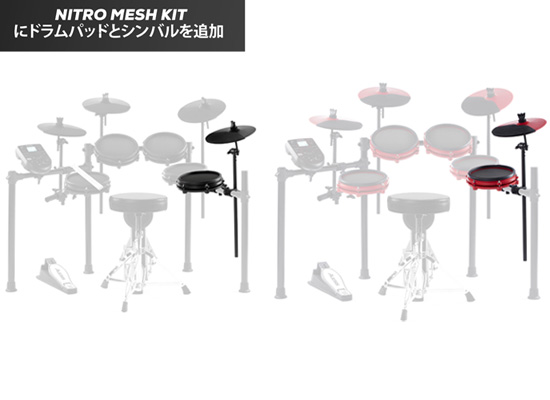 新発売 ALESIS 4タム3シンバル拡張セット KIT MESH NITRO 打楽器