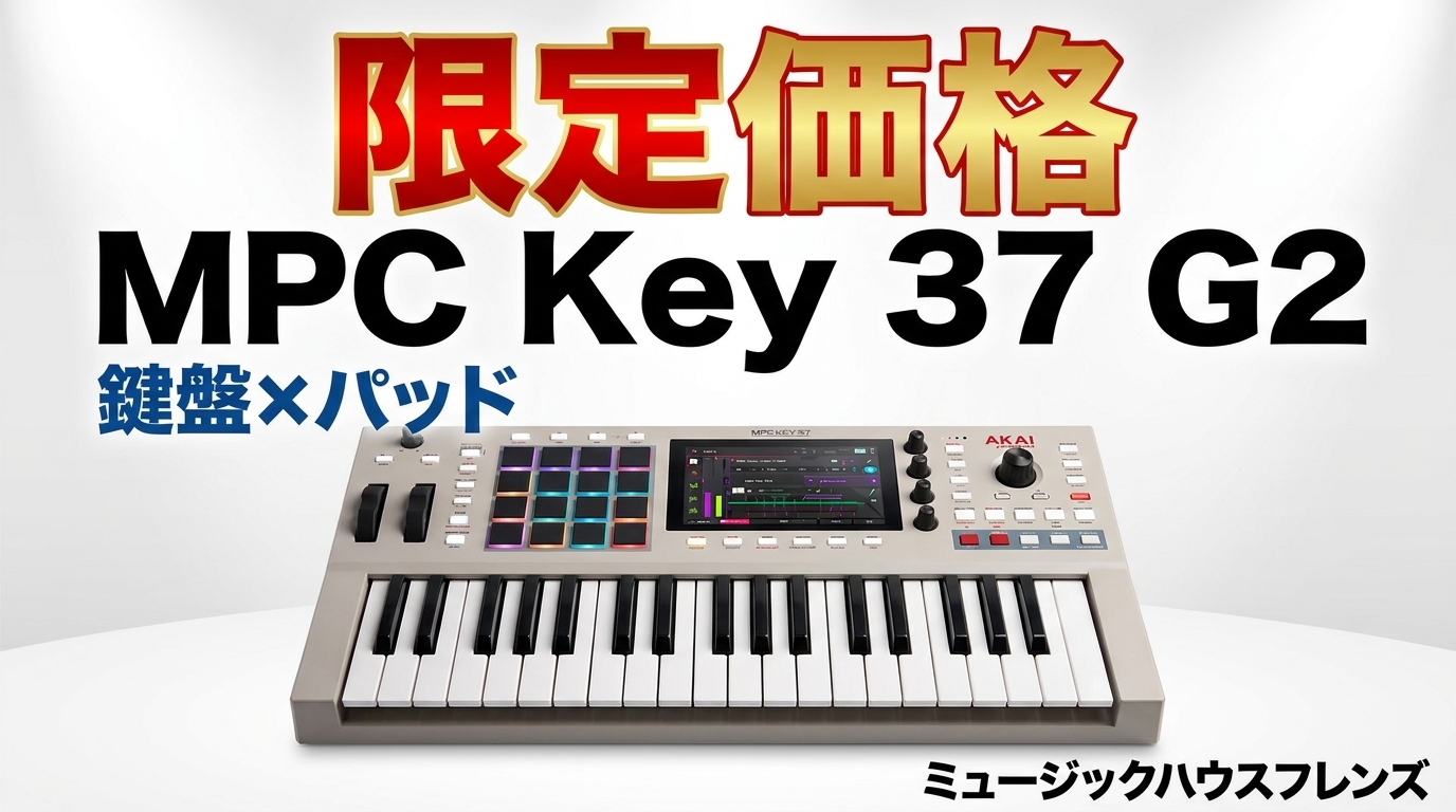 【限定価格】AKAI MPC Key 37 G2|鍵盤とMPCパッドで完全制作|2026年6月23日まで期間限定