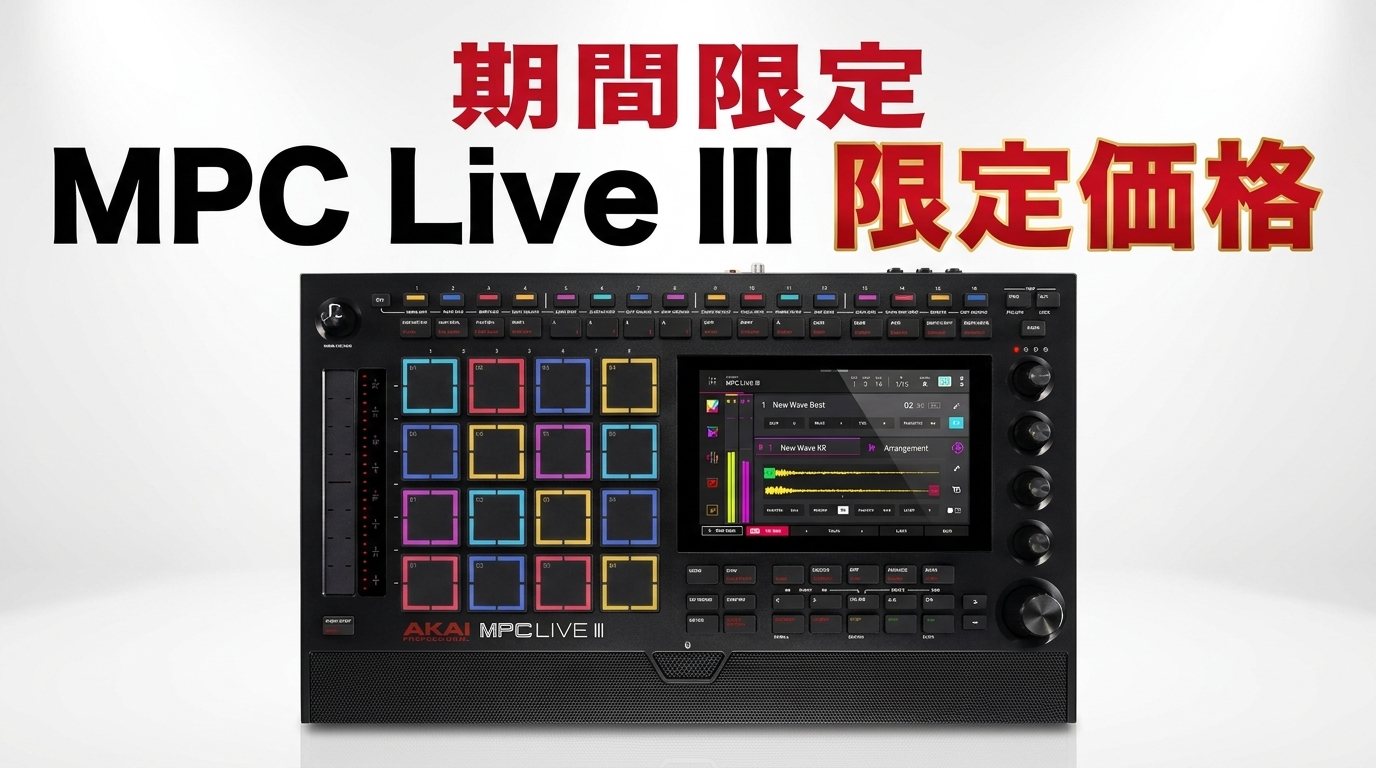 【期間限定】AKAI MPC Live III 限定価格セール|2026年6月30日まで