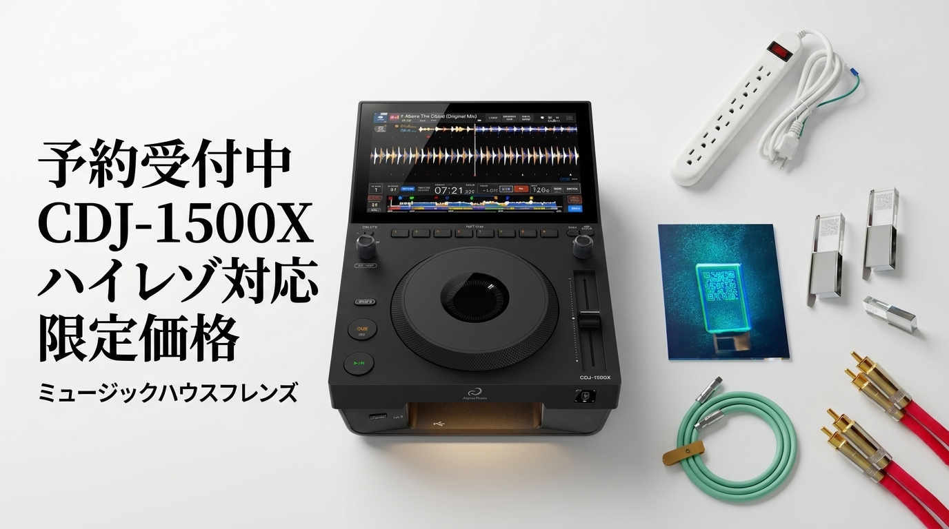 AlphaTheta CDJ-1500X 予約受付中|ハイレゾ対応コンパクトマルチプレーヤー、2026年7月29日まで